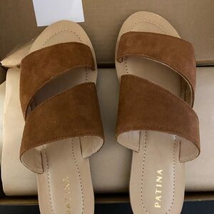 Women's Patina Tan Suede Sandals